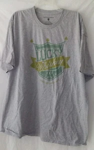 Men's size XL Gray Cotton Blend Short Sleeve T Shirt "Lucky Whiskey Dublin" - Picture 1 of 6