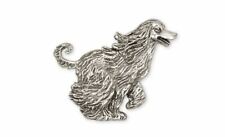 Afghan Hound Brooch Pin Jewelry Sterling Silver Handmade Dog Brooch Pin Af3-Bp