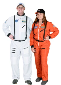 HUGE PRICE DROP - Adult Astronaut Suit+Cap-NASA Logo-Orange/White. - Picture 1 of 25