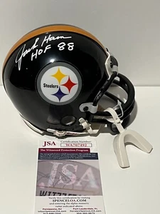 JACK HAM HOF 88 Signed Autographed Auto Pittsburgh Steelers Mini Helmet JSA COA - Picture 1 of 3