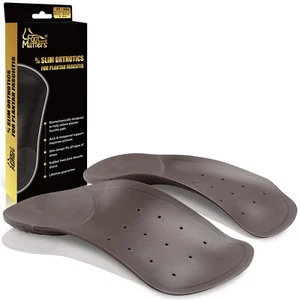 FootMatters 3/4 Slim Orthotic Inserts – for Plantar Fasciitis Pain Relief - Picture 1 of 6