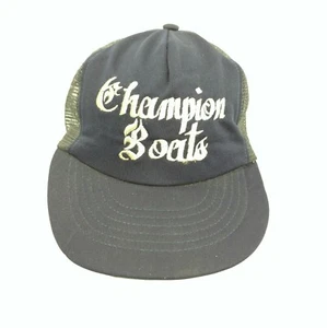 Gorra de camionero vintage Champion Boats azul Snapback - Imagen 1 de 6
