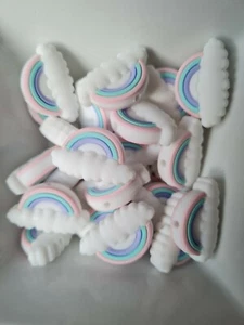 5 Stck. Silikon Regenbogen Perlen Dummy Clip zum Selbermachen UK 🙂 Verkäufer EN71-3 zertifiziert - Bild 1 von 1