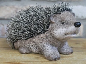 Rustic Resin Spiky Hedgehog Garden Ornament Sculpture Statue - Picture 1 of 7