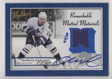 2005-06 Upper Deck Bee Hive Matted Materials Remarkable /50 Markus Naslund Auto