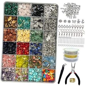 Jewelry Making Supplies Kit - 1587 Pcs Beads, Crystal Beads, Jewelry Pliers,