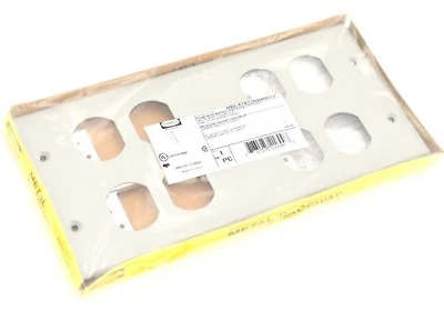 HUBBELL Metal Raceway Plate Fitting, Gray, PLT 4G DUP HBL4750 SER GY 4 Gang - Image 1 of 4