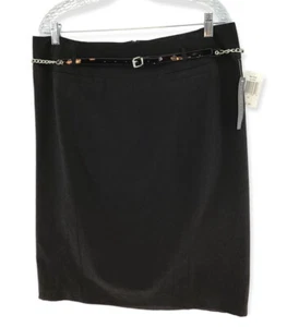 Gonna professionale nera PRESWICK & MOORE donna taglia 14 cintura a catena carriera - Foto 1 di 15