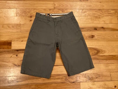 Volcom Gray Cargo Shorts Flat Front Cotton Blend Men's Size 28 x 12 Hiking - Image 1 of 4