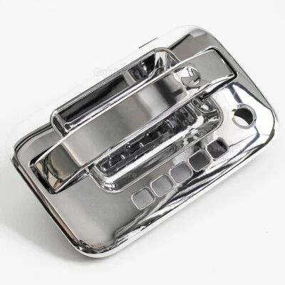 Manija de puerta del lado del conductor delantera izquierda para Ford F150 2009-2014 con orificios para teclado cromados Foto 1 de 4