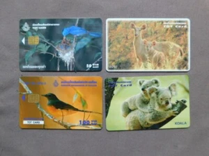 4 Chip Kaarten gebruikt Thailand - Animals - Imagen 1 de 2