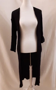 S/M lange schwarze Weste long Tunika offen von EMERY ROSE Maße beachten - Bild 1 von 7