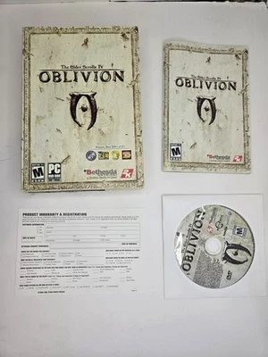Oblivion Elder Scrolls IV Bethesda PC Box Game DVD ROM Complete CIB 2006 No Map - Image 1 of 4