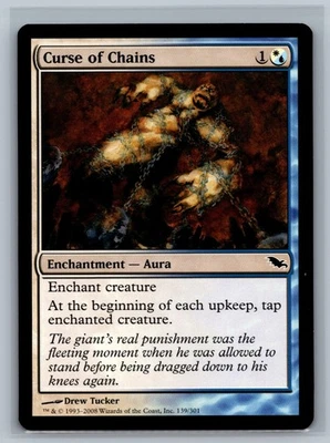 Magic The Gathering Shadowmoor 4x Curse of Chains #156/301 MTG TCG CCG Playset - Image 1 of 2