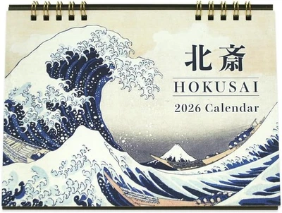 Calendrier de bureau Hokusai Katsushika 2026 Ukiyo-e Art Mt.Fuji 18 x 14 cm d... - Photo 1/4