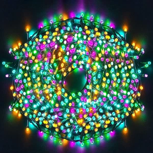 1000LED 100M Luci Natale Esterno, Luci Natale Led Colorate 8 Modalità, Catena Lu - Foto 1 di 12