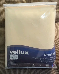Vellux Original Ivory Full/Queen Blanket Soft Year Round Warm New In Pack 90x90 - Picture 1 of 8