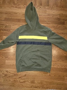 Gap olive green hoodie with yellow stripe - medium - Picture 1 of 4