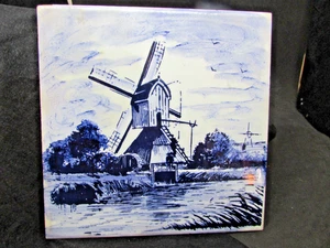 Delfter Fliese - Windmühle - Holland - ca. 6 x 6" - Bild 1 von 5