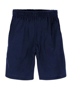 Hanes Boys Jersey Shorts 2-Pack TAGLESS Elastic Waistband Cotton Side Pockets - Picture 1 of 6