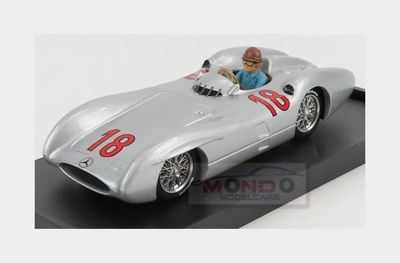 1:43 BRUMM Mercedes Benz F1 W196C #18 Fangio 1954 + Figure R280-CH - Immagine 1 di 2