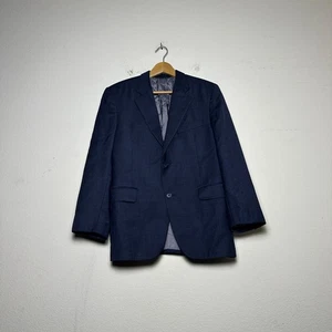 Chaqueta Blazer Abrigo Jack Victor Sacs Fifth Av Diseñador Hombres Formal 38R Lana Azul - Imagen 1 de 14