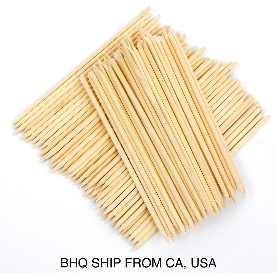 100 piezas arte en uñas palo de madera naranja empujador de cutículas removedor pedicura herramienta de manicura Foto 1 de 1