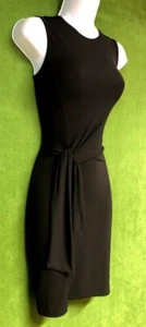 Michael Kors Black Stretch Jersey Tie-Front Bodycon Versatile Dress XS $98 - Picture 1 of 4