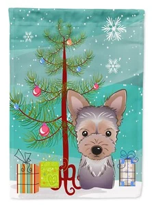 Caroline's Treasures BB1604GF Christmas Tree and Yorkie Puppy Garden Flag Mai... - Picture 1 of 7