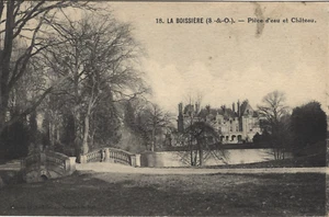 La BOISSIÈRE 60 Pièce d'eau Château CPA écrite par H. Ganivel à Madame vers 1900 - Imagen 1 de 2