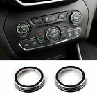 Console Volume Radio Ac Knobs Switch Button Cover For Jeep Grand Cherokee 2014+