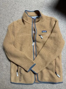 🔥Patagonia Women's M Retro Pile Fleece Jacket Nest Brown Nouveau Green - Picture 1 of 7