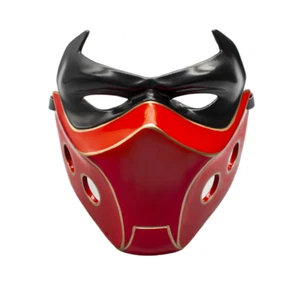 Red Hood Batman Helmet Mask Half Face Resin Cospaly Halloween Masks Accessories - Picture 1 of 7
