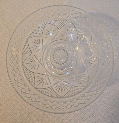 Ensaladera antigua Luminarc 10" vidrio transparente JG Durand Arcoroc diamante Foto 1 de 4