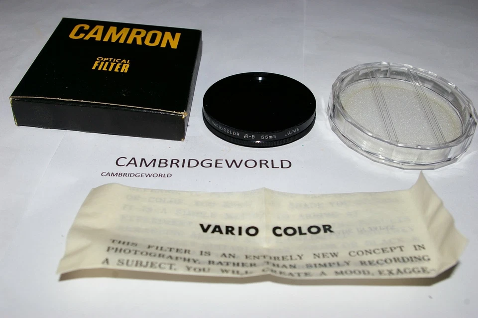 VARIO COLOR ROTATING 55mm SCREW in NEW GLASS FILTER RED to BLUE MADE in JAPAN - Image 1 of 1