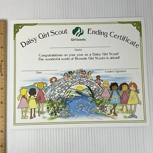 Tarjeta de Certificado de Final Daisy Girl Scout 10 pulgadas x 8 pulgadas - Imagen 1 de 2