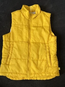 Urban Outfitters Puffer Y2K Style Vest Neon Yellow Full zip Women’s Size Small - Picture 1 of 6