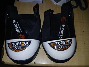 Impacto Toes2Go Steel Toe Cap Overshoe Size Small Fits Shoes M:2-7 W:4-9, White! - Picture 1 of 7