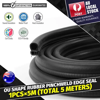 5M Pinchweld Boot Edge Trim Bulb Rubber Seal Strip Protects Car Van Sedan Hatch - image 1 of 4