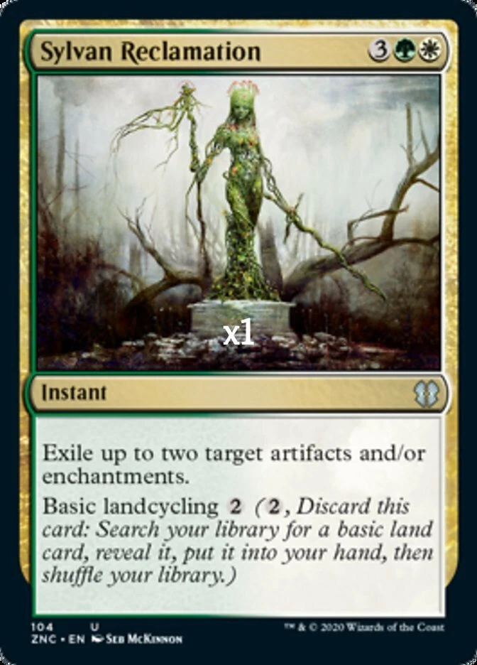 MTG Zendikar Rising Commander ZNC Sylvan Reclamation MINT - Image 1 of 1