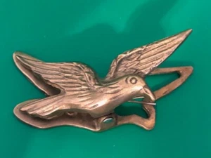Vintage All Brass Flying Bird Figural Spring Paper Clip - Picture 1 of 7
