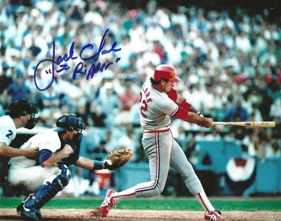 Foto autografiada firmada 8x10 de Jack Clark de los Cardenales de San Luis con certificado de autenticidad Foto 1 de 1