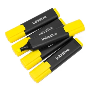 Bright Fluorescent Yellow Colour Highlighter Pens Book Page Markers Highlighters - Picture 1 of 1