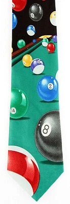 Gravata de bilhar masculina para salão de bilhar bola jogo bolas gravata esporte pescoço  - Imagem 1 de 2