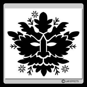 11 X 12 Winter GREEN MAN Greenman Face STENCIL Leaves/Branches/Snowflakes/Nature