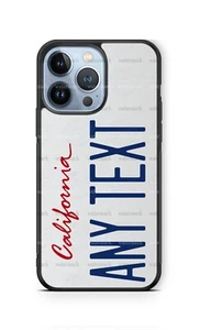 Custom California Script Metal License Phone Case for iPhone Samsung Google Pix - Picture 1 of 11