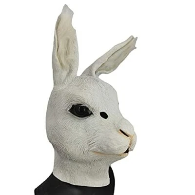 Bunny Head Realistic Mask High details Cute Rabbit Animal Mask Costume Latex - Image 1 of 4