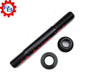 Qty 8 Exhaust Manifold Stud, 8 Point Flange Nut, Washer  for Cummins 4B, 4BT - Picture 1 of 9