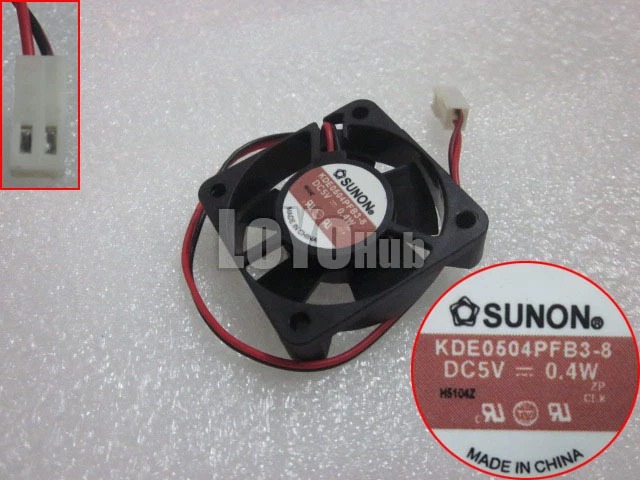 SUNON KDE0504PFB3-8 Server Square Fan DC5V 0.4W 40x40x10mm 2wire 2-pin 40mm - Image 1 of 1
