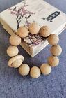 Natural Carving Arborvitae Ya-Bai Wood Bead String Bracelet With Decoration 6096